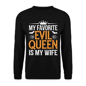Ma méchante reine préférée est ma femme - Sweat-shirt Unisexe - noir - Devant - Alina (178cm) & Michal (187cm)