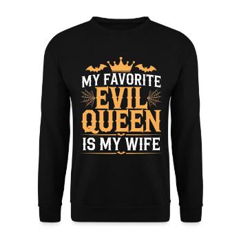 Ma méchante reine préférée est ma femme - Jour de mariage - Sweat-shirt Unisexe - noir - Devant - Alina (178cm) & Michal (187cm)