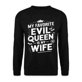 Ma méchante reine préférée est ma femme - Sweat-shirt Unisexe - noir - Devant - Alina (178cm) & Michal (187cm)