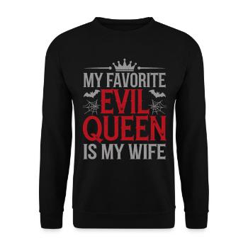 Ma méchante reine préférée est ma femme - Sweat-shirt Unisexe - noir - Devant - Alina (178cm) & Michal (187cm)