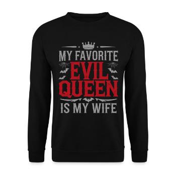 Ma méchante reine préférée est ma femme - Jour de mariage - Sweat-shirt Unisexe - noir - Devant - Alina (178cm) & Michal (187cm)
