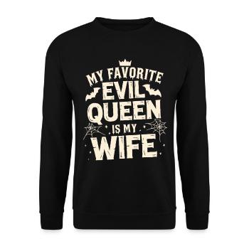 Ma méchante reine préférée est ma femme - Jour de mariage - Sweat-shirt Unisexe - noir - Devant - Alina (178cm) & Michal (187cm)