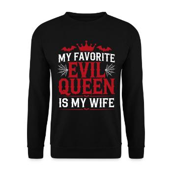 Ma méchante reine préférée est ma femme - Jour de mariage - Sweat-shirt Unisexe - noir - Devant - Alina (178cm) & Michal (187cm)