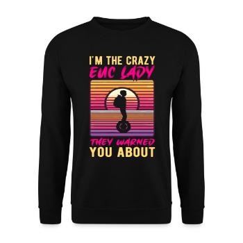 EUC Monoroue - Sweat-shirt Unisexe - noir - Devant - Alina (178cm) & Michal (187cm)