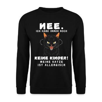 Tshirt chat Drôle Drôle Humour Sarcasme Kitty - Sweat-shirt Unisexe - noir - Devant - Alina (178cm) & Michal (187cm)