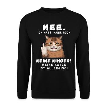 Tshirt chat Drôle Drôle Humour Sarcasme Kitty - Sweat-shirt Unisexe - noir - Devant - Alina (178cm) & Michal (187cm)
