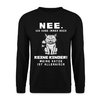 Tshirt chat Drôle Drôle Humour Sarcasme Kitty - Sweat-shirt Unisexe - noir - Devant - Alina (178cm) & Michal (187cm)
