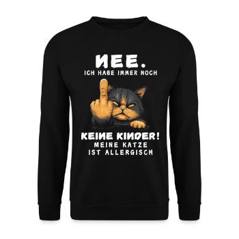 Tshirt chat Drôle Drôle Humour Sarcasme Kitty - Sweat-shirt Unisexe - noir - Devant - Alina (178cm) & Michal (187cm)