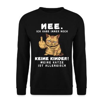 Tshirt chat Drôle Drôle Humour Sarcasme Kitty - Sweat-shirt Unisexe - noir - Devant - Alina (178cm) & Michal (187cm)