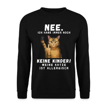 Tshirt chat Drôle Drôle Humour Sarcasme Kitty - Sweat-shirt Unisexe - noir - Devant - Alina (178cm) & Michal (187cm)