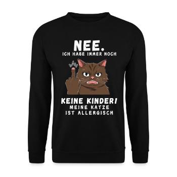 Tshirt chat Drôle Drôle Humour Sarcasme Kitty - Sweat-shirt Unisexe - noir - Devant - Alina (178cm) & Michal (187cm)