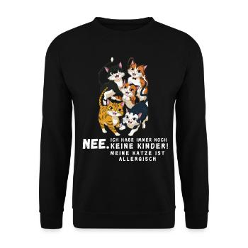 Tshirt chat Drôle Drôle Humour Sarcasme Kitty - Sweat-shirt Unisexe - noir - Devant - Alina (178cm) & Michal (187cm)