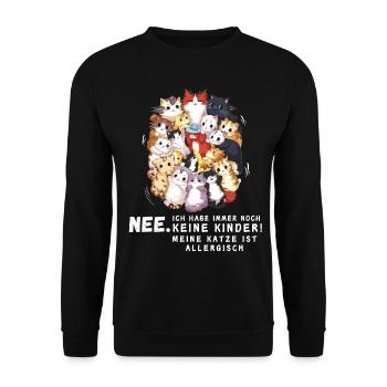 Tshirt chat Drôle Drôle Humour Sarcasme Kitty - Sweat-shirt Unisexe - noir - Devant - Alina (178cm) & Michal (187cm)