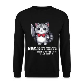 Tshirt chat Drôle Drôle Humour Sarcasme Kitty - Sweat-shirt Unisexe - noir - Devant - Alina (178cm) & Michal (187cm)