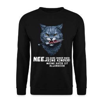 Tshirt chat Drôle Drôle Humour Sarcasme Kitty - Sweat-shirt Unisexe - noir - Devant - Alina (178cm) & Michal (187cm)