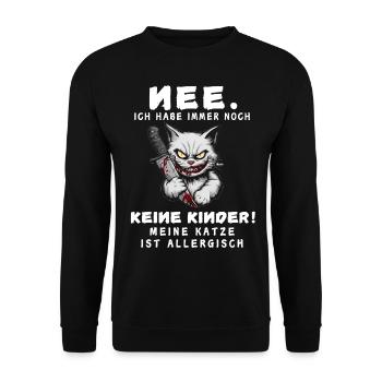 Tshirt chat Drôle Drôle Humour Sarcasme Kitty - Sweat-shirt Unisexe - noir - Devant - Alina (178cm) & Michal (187cm)