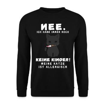 Tshirt chat Drôle Drôle Humour Sarcasme Kitty - Sweat-shirt Unisexe - noir - Devant - Alina (178cm) & Michal (187cm)