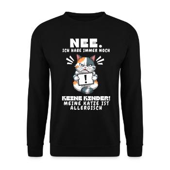 Tshirt chat Drôle Drôle Humour Sarcasme Kitty - Sweat-shirt Unisexe - noir - Devant - Alina (178cm) & Michal (187cm)