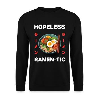 Noodle Ramen Noodles Chibi Asia Noodle Soup Anime - Unisex Sweatshirt - black - Front - Alina (178cm) & Michal (187cm)
