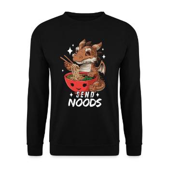 Dragon Ramen Nouilles Chibi Asia Noodle Soup Anime - Sweat-shirt Unisexe - noir - Devant - Alina (178cm) & Michal (187cm)