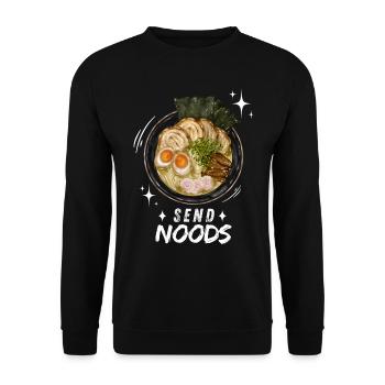 Noodles Ramen Noodles Chibi Asia Noodle Soup Anime - Unisex Sweatshirt - black - Front - Alina (178cm) & Michal (187cm)