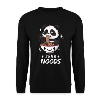 Panda Ramen Nouilles Chibi Asia Soupe de nouilles Anime - Sweat-shirt Unisexe - noir - Devant - Alina (178cm) & Michal (187cm)