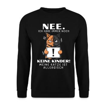 Tshirt chat Drôle Drôle Humour Sarcasme Kitty - Sweat-shirt Unisexe - noir - Devant - Alina (178cm) & Michal (187cm)