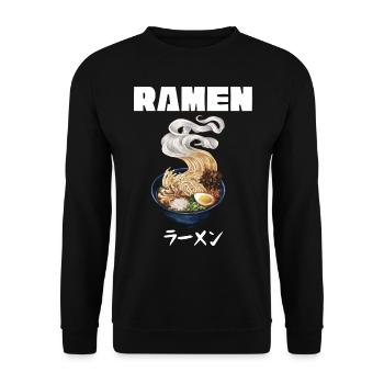 Nouilles Ramen Nouilles Chibi Asia Soupe de nouilles Anime - Sweat-shirt Unisexe - noir - Devant - Alina (178cm) & Michal (187cm)