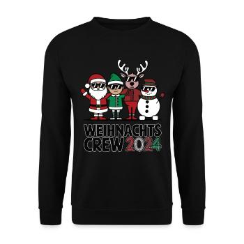 Weihnachts crew 24 - Unisex Pullover - Schwarz - Vorne - Alina (178cm) & Michal (187cm)