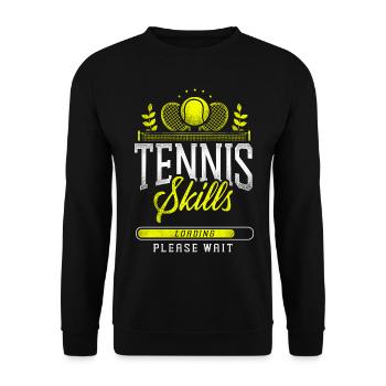 Drôle de joueur de tennis Raquette Tennis - Sweat-shirt Unisexe - noir - Devant - Alina (178cm) & Michal (187cm)
