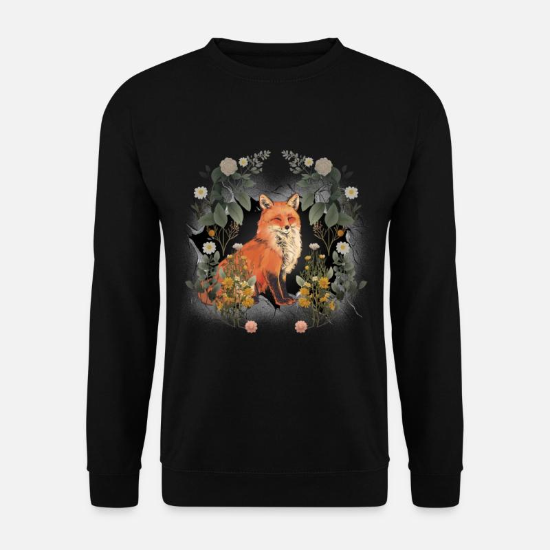 Mystisch Natur Fuchs Füchse Kinder Kind Märchen - Unisex Pullover - Schwarz