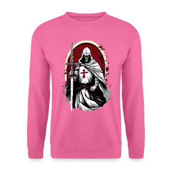 Kreuzritter mit rotem Kreuz - Unisex Pullover - Pink - Vorne