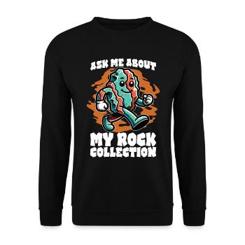 Posez-moi des questions sur ma collection de minéraux - Sweat-shirt Unisexe - noir - Devant - Alina (178cm) & Michal (187cm)