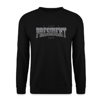Lady President 2024: Kamala Harris for President - Unisex Pullover - Schwarz - Vorne - Alina (178cm) & Michal (187cm)