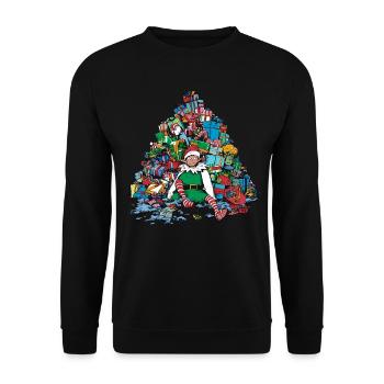 Elfes Noël laid Noël Noël Père Noël - Sweat-shirt Unisexe - noir - Devant - Alina (178cm) & Michal (187cm)
