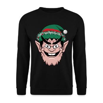 Elfes Noël laid Noël Noël Père Noël - Sweat-shirt Unisexe - noir - Devant - Alina (178cm) & Michal (187cm)