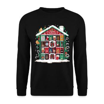 Bier Weihnachten Ugly Christmas Xmas Saufen Trinke - Unisex Pullover - Schwarz - Vorne - Alina (178cm) & Michal (187cm)