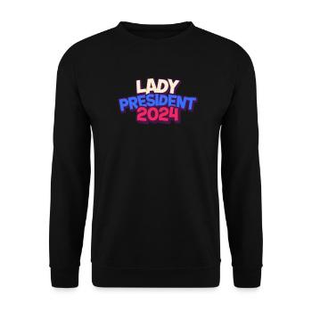 Présidente 2024 : Kamala Harris pour Future - Sweat-shirt Unisexe - noir - Devant - Alina (178cm) & Michal (187cm)