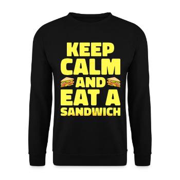 Sandwich Liebhaber Fast Food Liebhaber - Unisex Pullover - Schwarz - Vorne - Alina (178cm) & Michal (187cm)