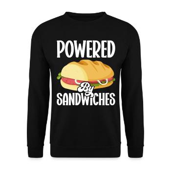 Sandwich Liebhaber Fast Food Liebhaber - Unisex Pullover - Schwarz - Vorne - Alina (178cm) & Michal (187cm)