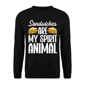 Sandwich Liebhaber Fast Food Liebhaber - Unisex Pullover - Schwarz - Vorne - Alina (178cm) & Michal (187cm)