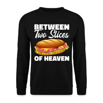 Sandwich Liebhaber Fast Food Liebhaber - Unisex Pullover - Schwarz - Vorne - Alina (178cm) & Michal (187cm)