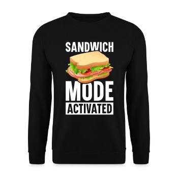 Sandwich Liebhaber Fast Food Liebhaber - Unisex Pullover - Schwarz - Vorne - Alina (178cm) & Michal (187cm)