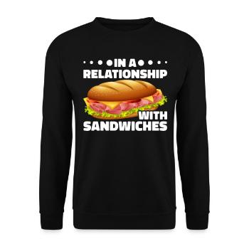 Sandwich Liebhaber Fast Food Liebhaber - Unisex Pullover - Schwarz - Vorne - Alina (178cm) & Michal (187cm)