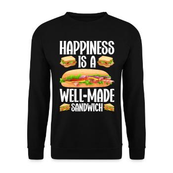 Sandwich Liebhaber Fast Food Liebhaber - Unisex Pullover - Schwarz - Vorne - Alina (178cm) & Michal (187cm)