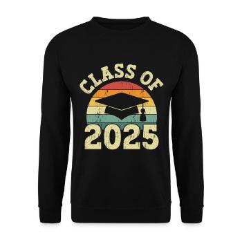 Class Of 2025 School Graduation - Unisex Sweatshirt - black - Front - Alina (178cm) & Michal (187cm)