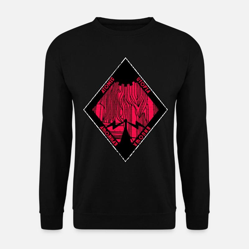 Atomic Utopia - Geometric Fire Rhombus - Unisex Sweatshirt - black