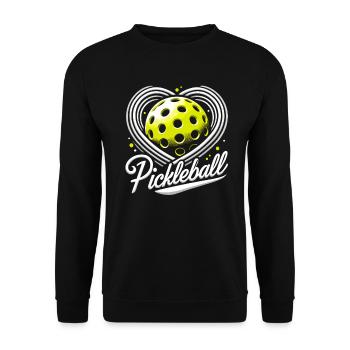 Pickleball, j’adore le pickleball - Sweat-shirt Unisexe - noir - Devant - Alina (178cm) & Michal (187cm)