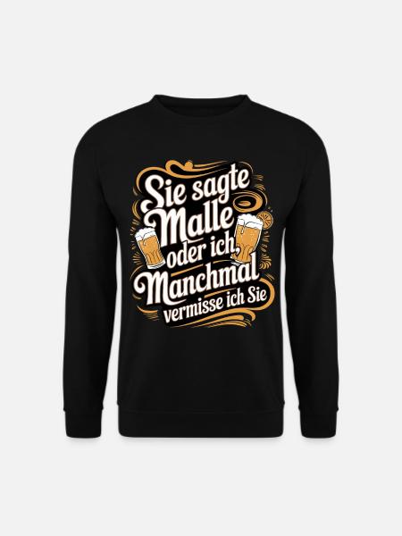 Elle a dit Malle ou je drôle Mallorca en disant - Sweat-shirt Unisexe - noir