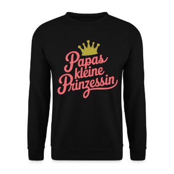 Papas kleine Prinzessin - Unisex Pullover - Schwarz - Vorne - Alina (178cm) & Michal (187cm)